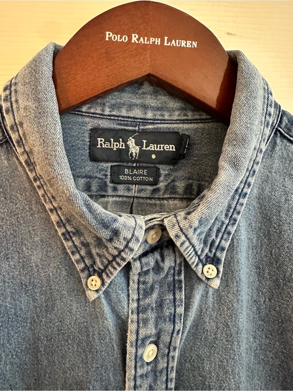 Ralph Lauren denim shirt in light blue wash